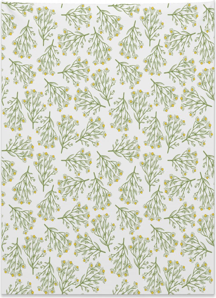 Abakuhaus Apotheker Wandteppich, Retro Daisy Frühling aus Weiches Mikrofaser Stoff Kein Verblassen Klare Farben Waschbar, 110 x 150 cm, Reseda Gr...