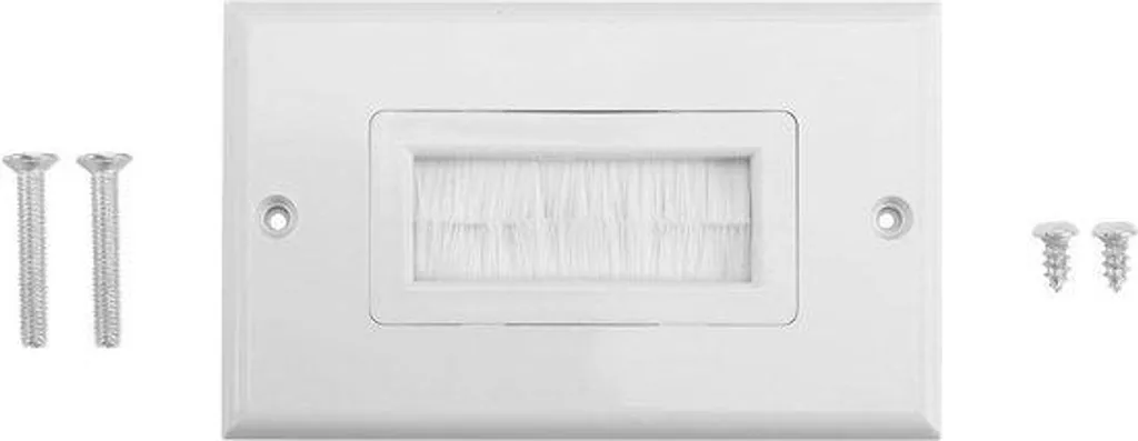 Sortie de câble murale avec brosse anti-poussière pour home cinéma PC
