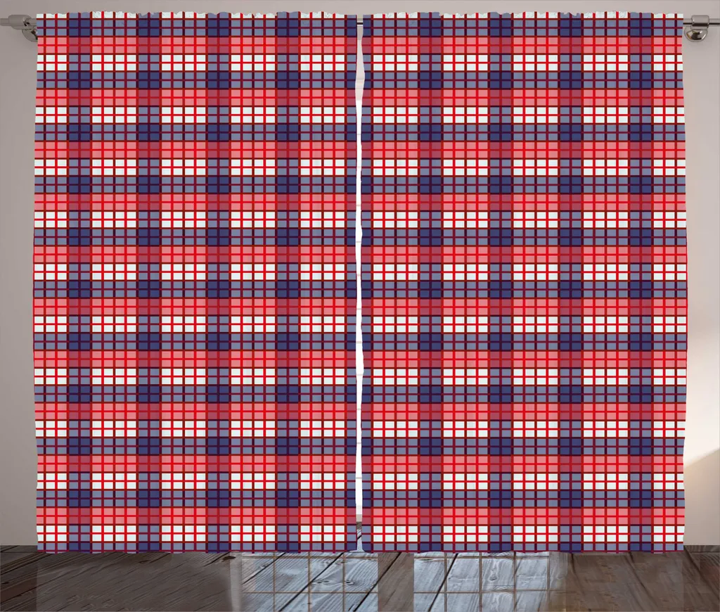 Rideau Tartan ABAKUHAUS pour Grandes Fenêtres - Solution Prêt à Poser