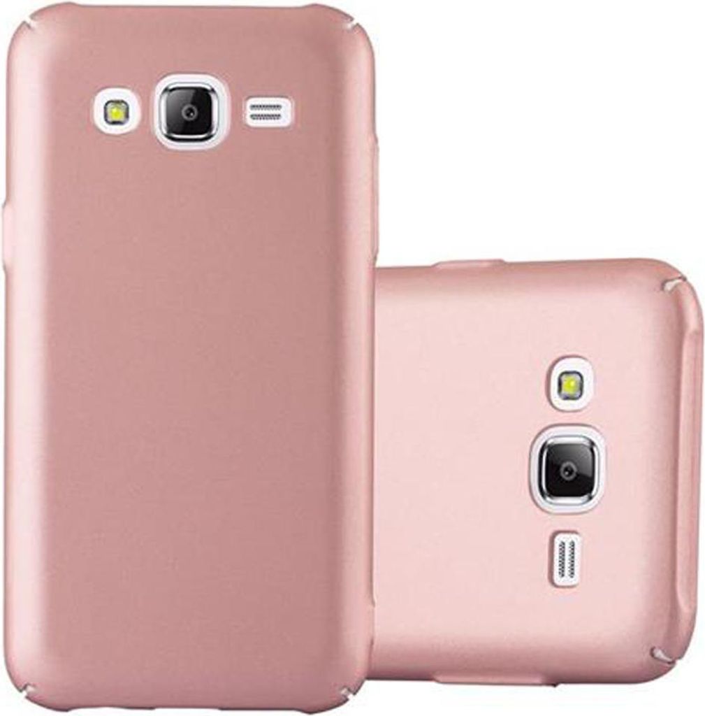 Cadorabo Hülle für Samsung Galaxy J5 2015 Schutzhülle in Rosa Hard Case Handy Hülle Etui