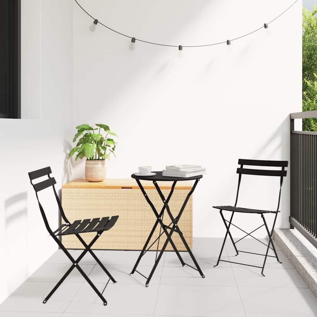Maison Exclusive - Klapp Bistro Set 3 pcs Anthrazit Stahl