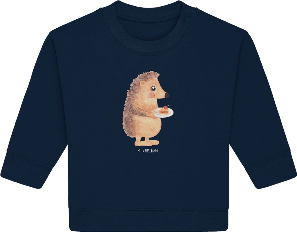 Mr. & Mrs. Panda Organic Baby Pullover Igel Kuchenstück 6. - 12. Monat - French Navy - Geschenk, Torte, Kuchen Backen, Geburtstagskuchen, Lustige ...