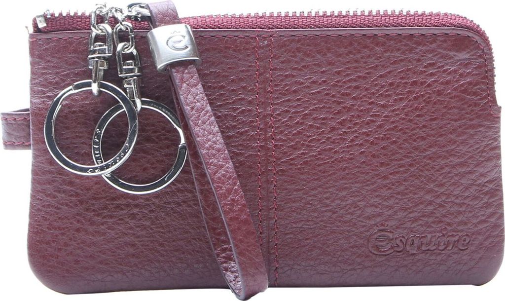 Esquire Schlüsselmäppchen Verona Key Case Red dunkelrot