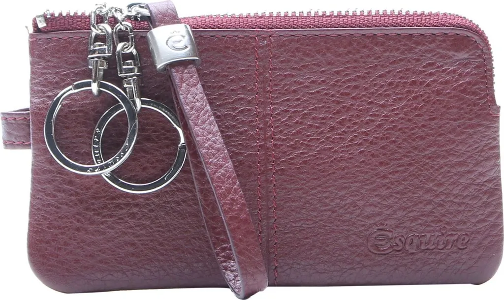 Esquire Verona Astuccio Portachiavi in Pelle Rosso Scuro | Vera Pelle