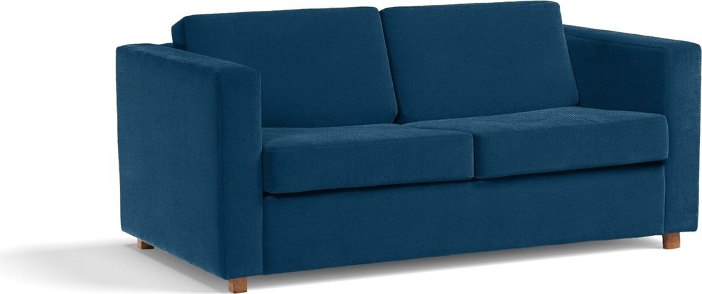 Narcisser Sofa 186cm mit Schlaffunktion, Zweisitzer auf Holzbeinen, Ausziehbare Couch