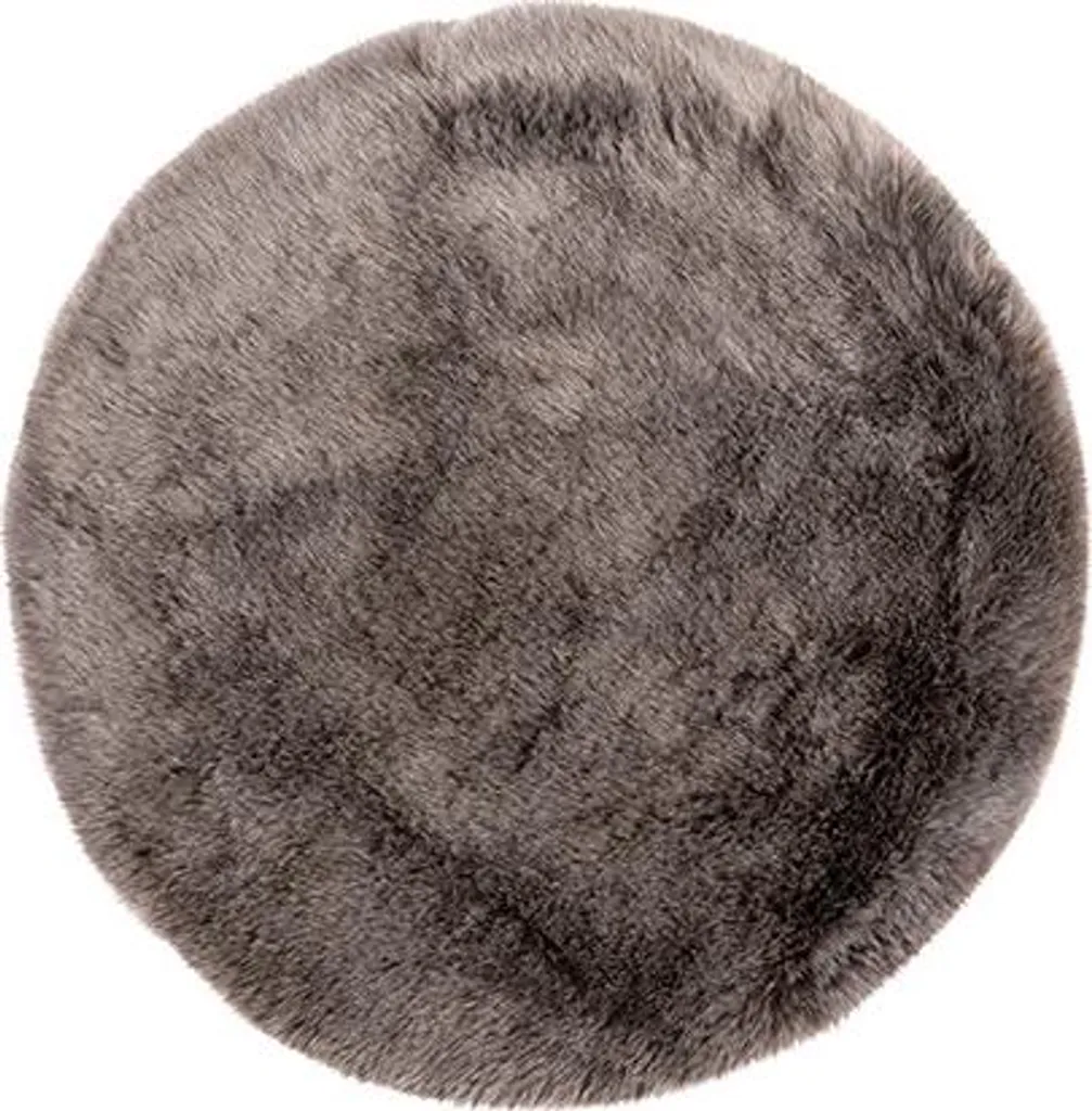 Tapis Rond Taupe 80x80 cm My Samba 495 - Texture Douce et Design Chic