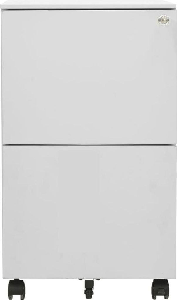 vidaXL Archiefkast met wielen, lichtgrijs, 39x45x67 cm, Productafbeelding 