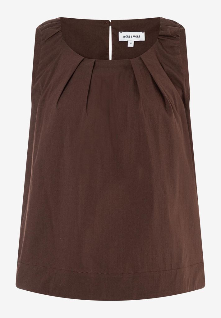 MORE & MORE CO-Poplin Top cool chocolate 40 Produktbild 