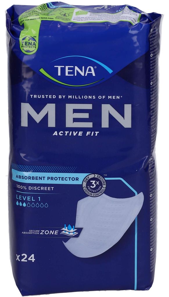 TENA Men Active Fit Level 1 Inkontinenz Einlagen, 6X24 St Produktbild 