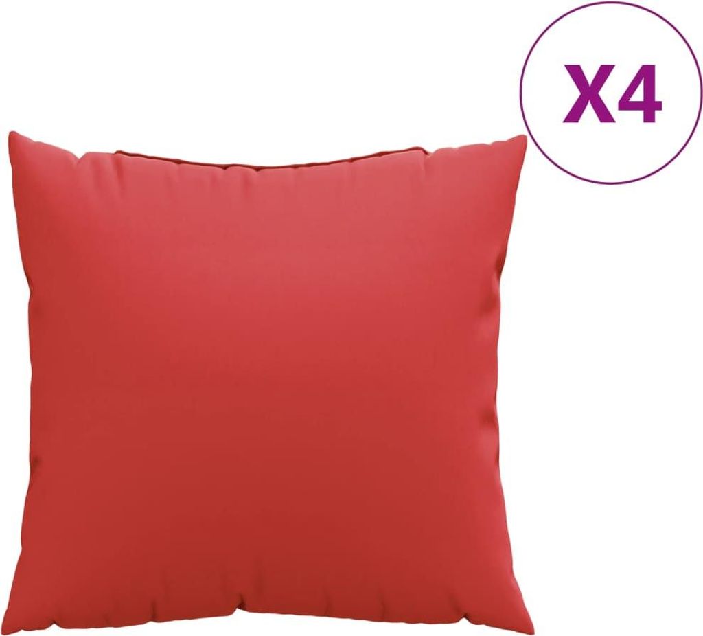 vidaXL Sofakissen 4 Stk. Rot 40x40 cm Stoff