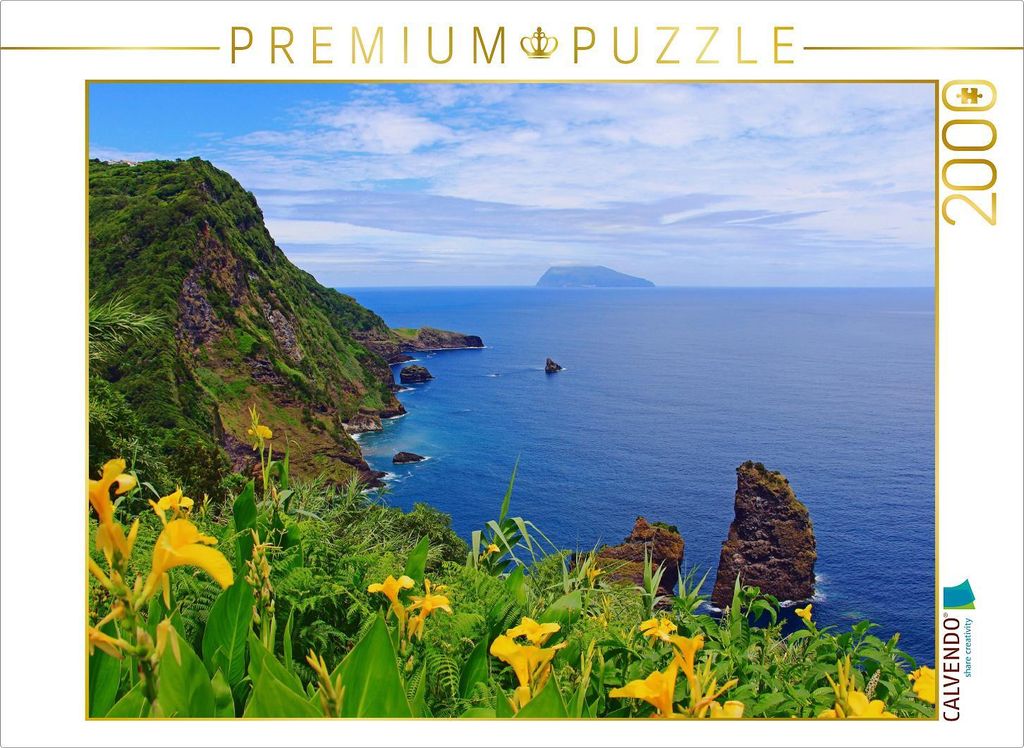 CALVENDO Puzzle Aussichtspunkt Miradouro dos Caimbros auf der Azoren-Insel Flores 2000 Teile Puzzle quer | 2000 Teile Lege-Größe 90x67cm Foto-Puz...