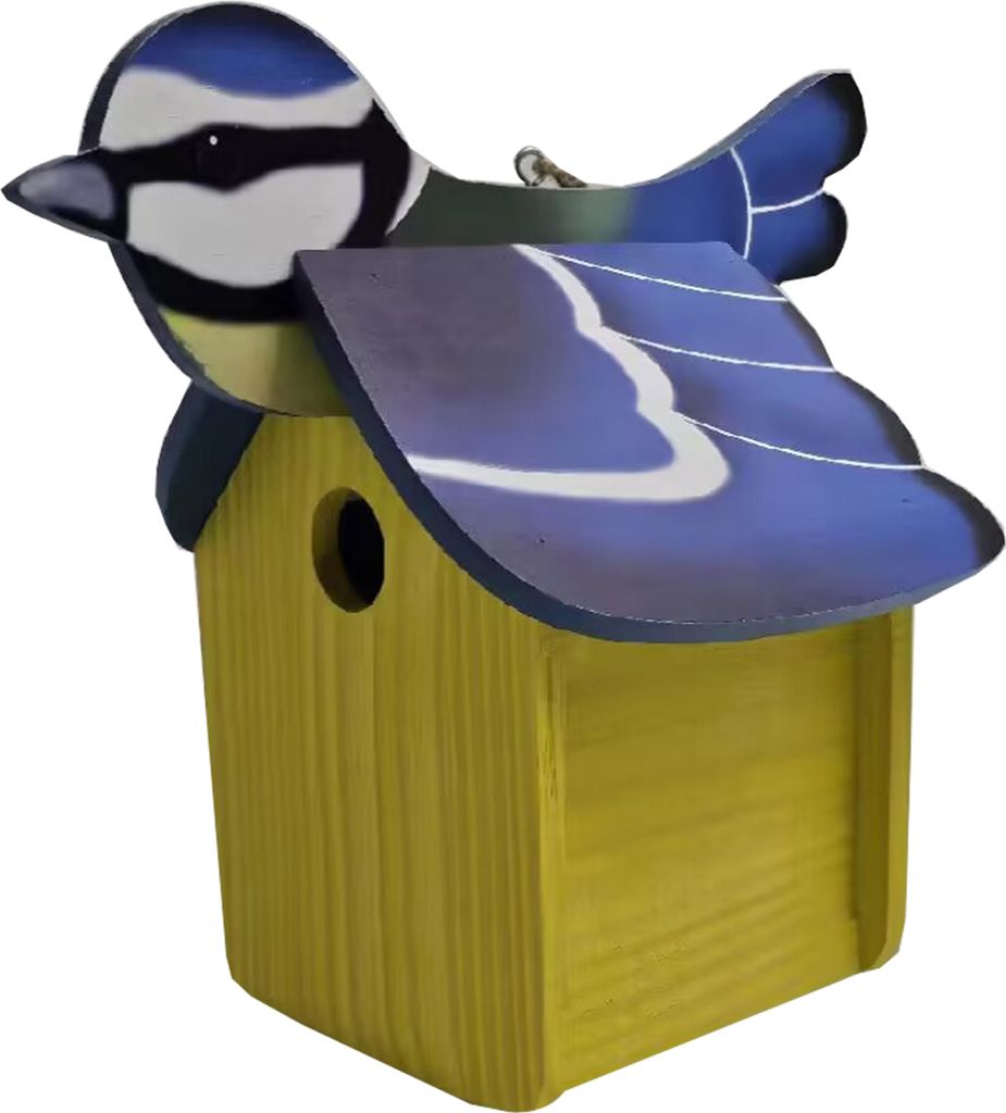 Dehner Natura Premium Wildvogel Nistkasten Blaumeise, Vogelhaus / Vogelnistkasten für Wildvögel, robust, 29 x 18 x 26.9 cm, aus FSC -em Kiefernh...