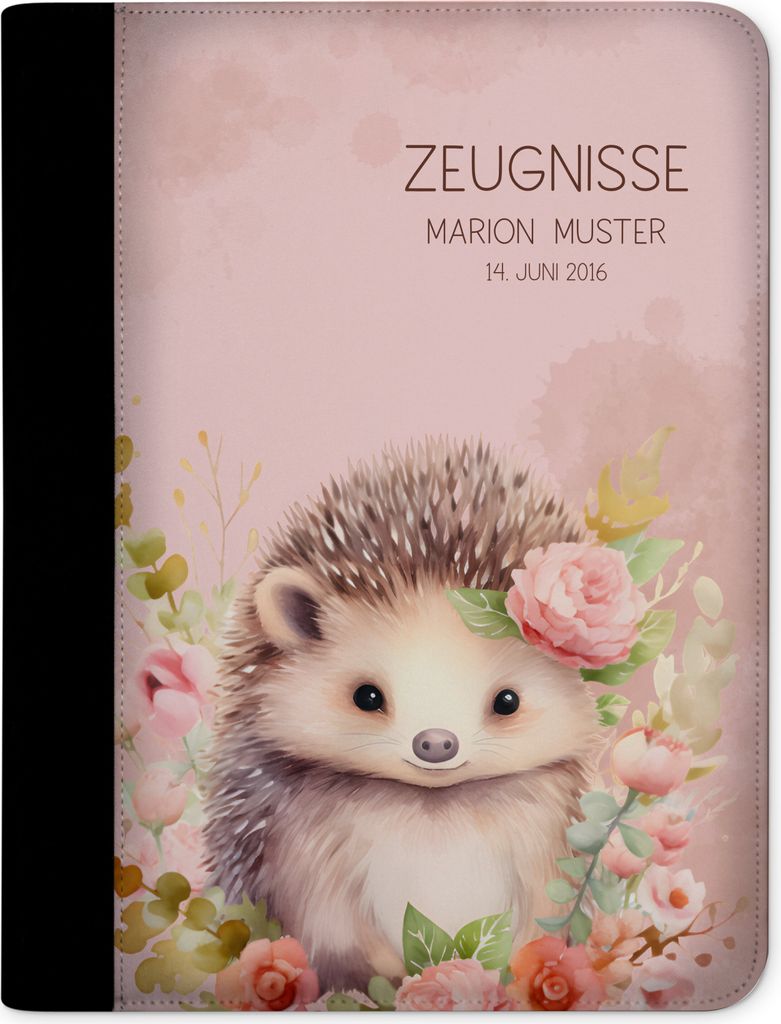 Zeugnismappe, Dokumentenmappe, Ordner A4, Alpaka mit Klarsichthüllen