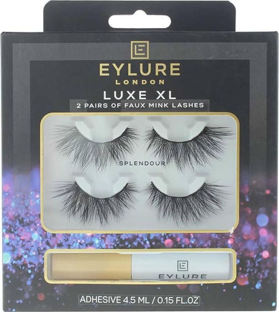 Eylure London - Künstliche Wimpern mit Kleber Luxe XL - 2 Paare