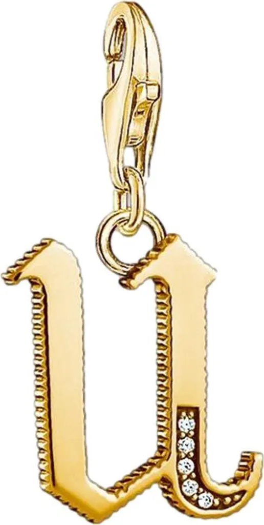 Thomas Sabo Charm Club Lettera U Argento Oro 1627-414-39 | Look Glam
