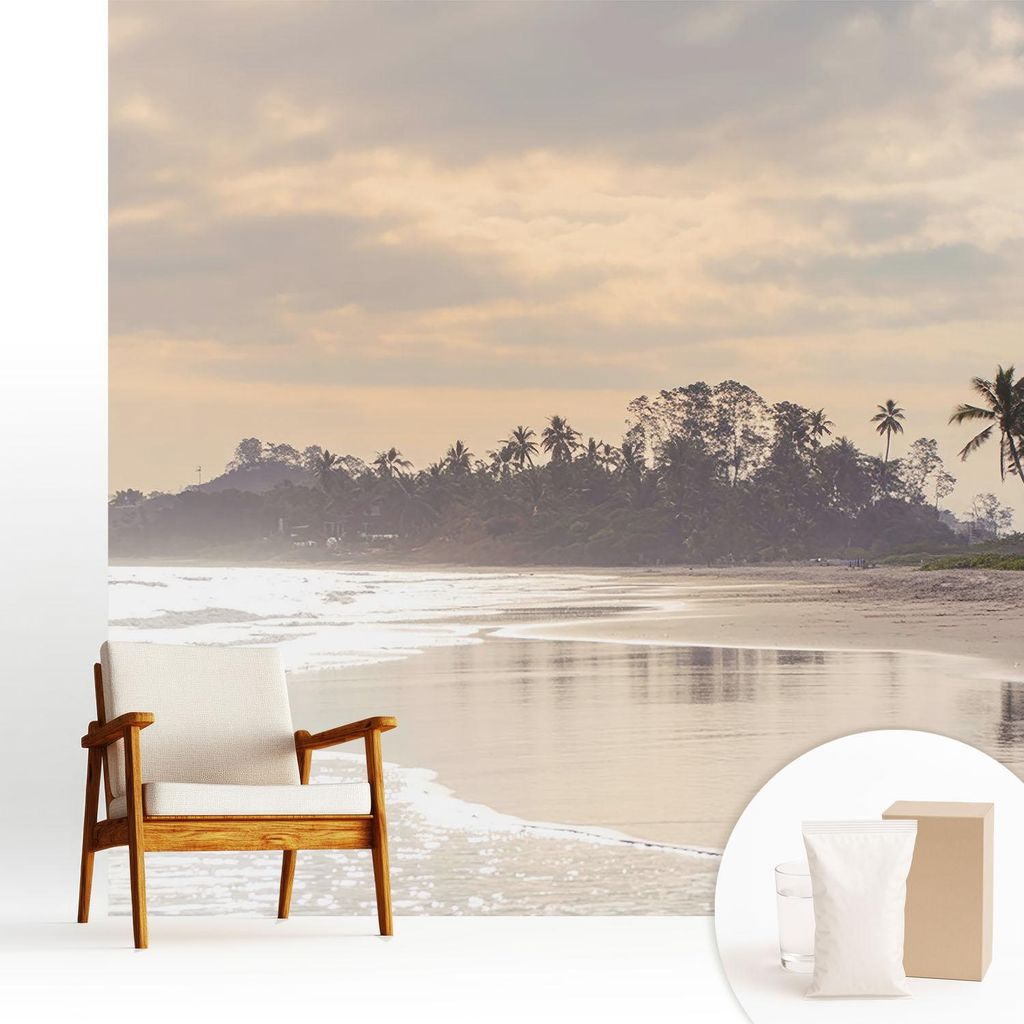 Fototapete - 250x250 cm - Tapete - Wandtapete - Wandbilder - Dekofolie - Tapete Folie - Wand - Dekoration - Wohnzimmer - Strandmorgen