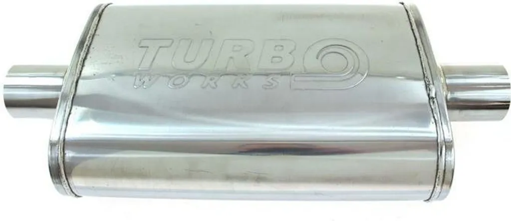 Silencieux Centrale 51mm Inox 304SS TurboWorks LT - 355mm Sport Performance