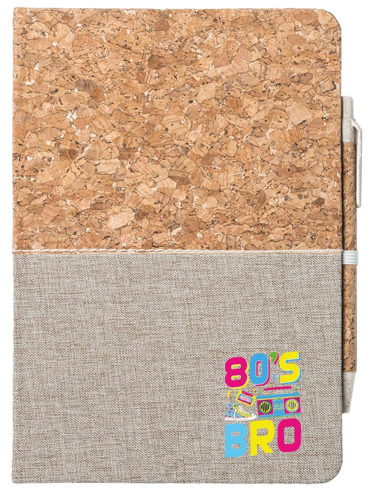 Huuraa Notizbuch A5 80's Bro Retro 80 Blatt inkl. Kugelschreiber Tagebuch Geschenkidee