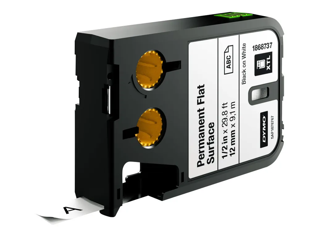 Ruban DYMO XTL 12mm pour étiquetage de câbles et tableaux de bord