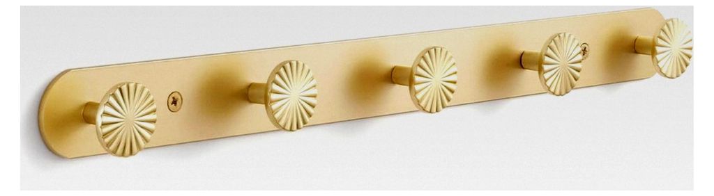Garderobenhaken zur Wandmontage, Gold- und Messing-Optik, Handtuchhaken für Badezimmer und Küche, Wandhaken für Bademäntel und Kleidung, dekora...