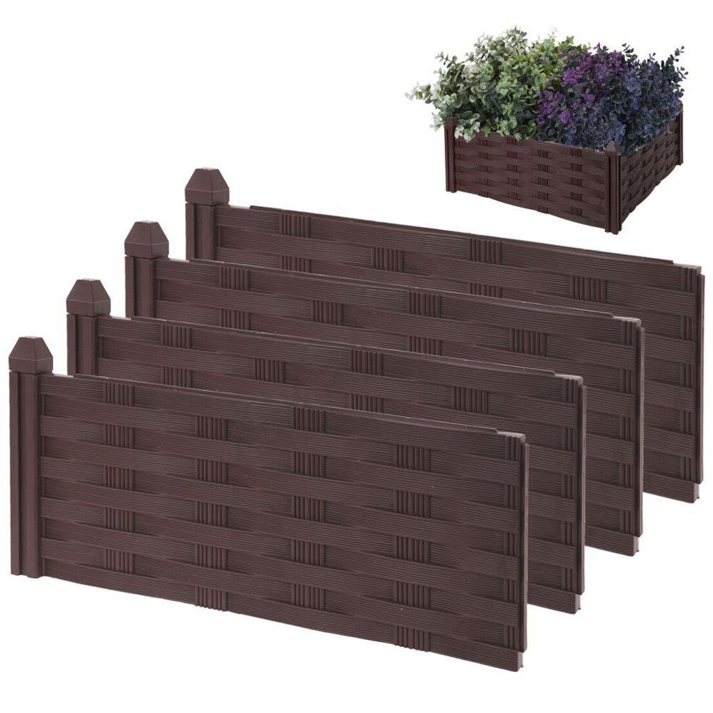 ProGarden Palisade Gartenzaun Beeteinfassung braun 45x18 cm Produktbild 