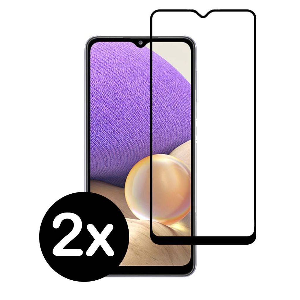 Smartphonics Samsung Galaxy A32 5G volle Abdeckung gehärtetem Glas Bildschirmschutz mit abgerundeten Ecken - 2 Stück