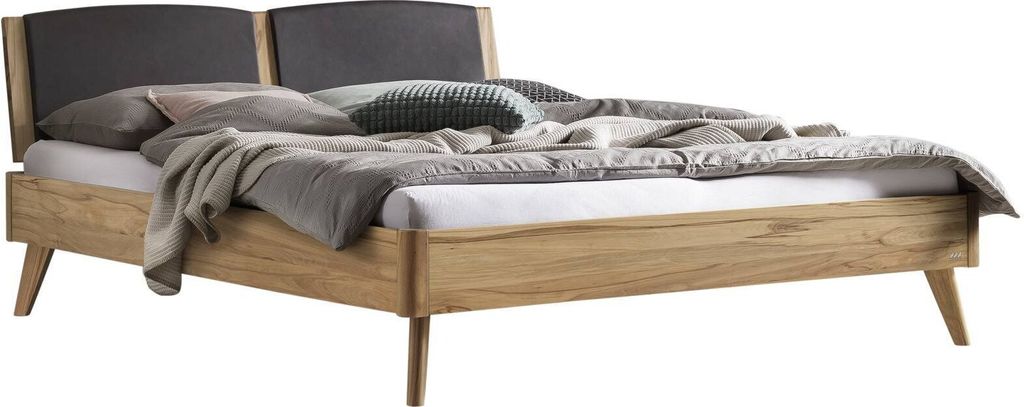 Hasena Lounge Mareto Bettgestell Massivholz Kopfteil gepolstert