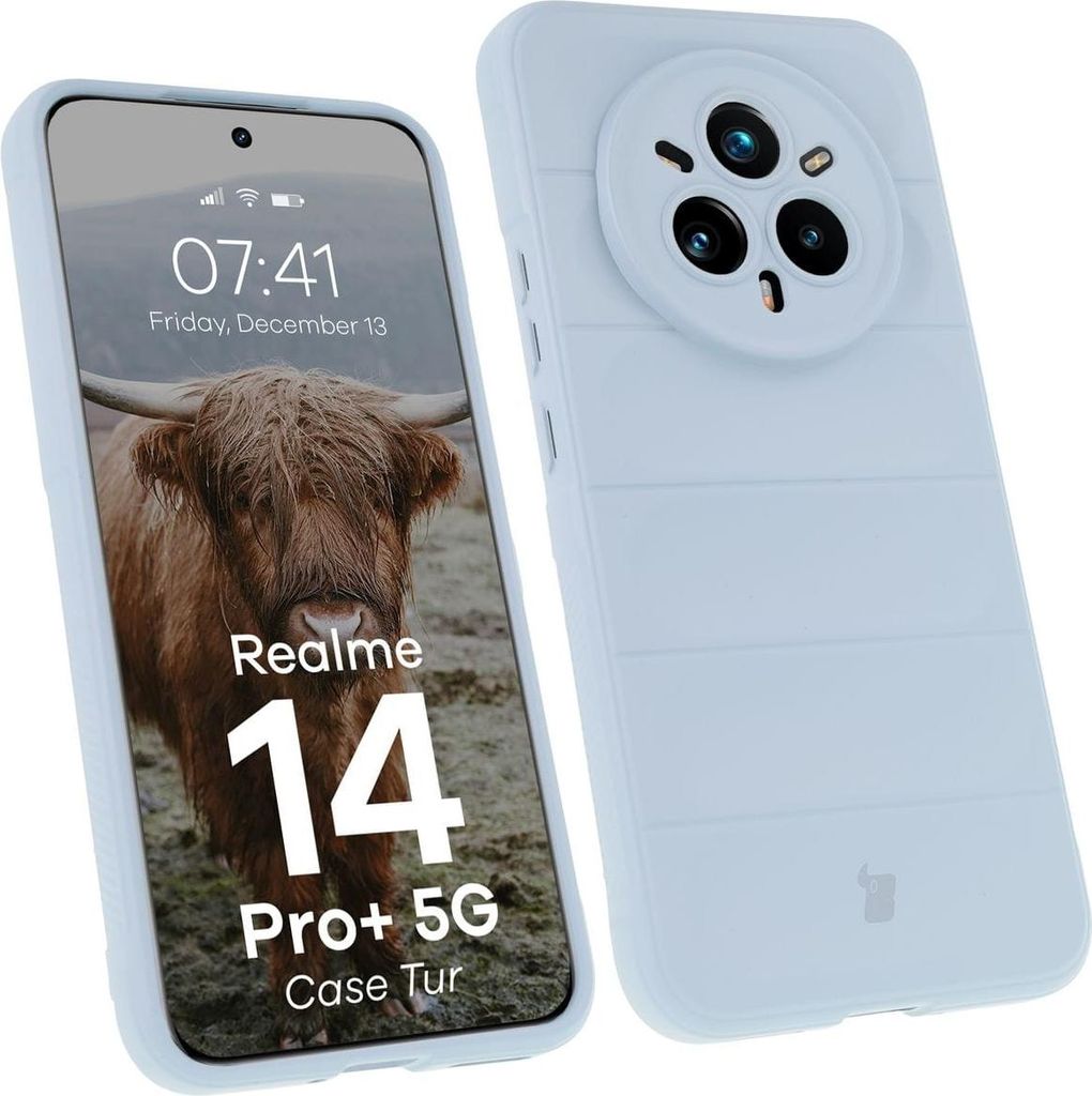Bizon Case Tur Panzerhülle für Realme 14 Pro Plus 5G, Hellblau