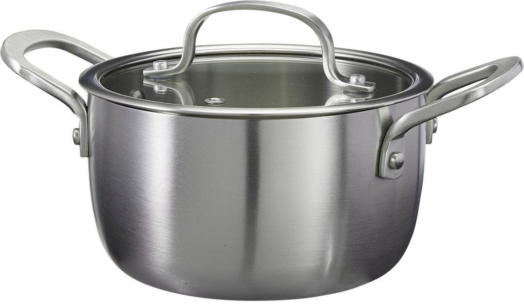 Cookinglife Kasserolle Edelstahl Ø16 cm/1,2 L - Saucen & Beilagen - Induktion