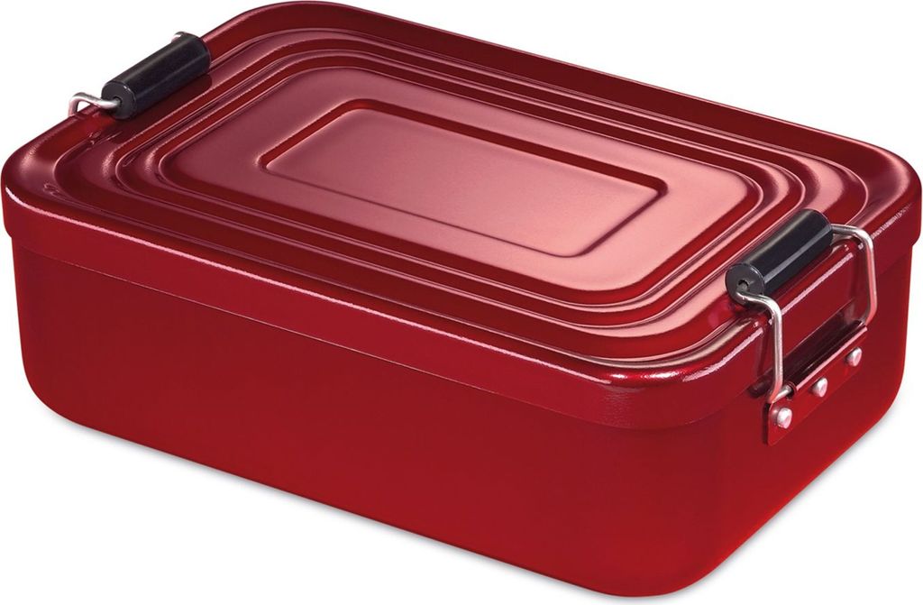 Küchenprofi Lunchbox groß Aluminium in der Farbe rot 23x15x7cm