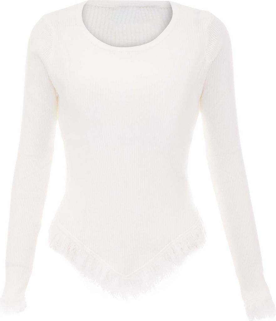 COBIE damen strickpullover - wollweiss, XS/S