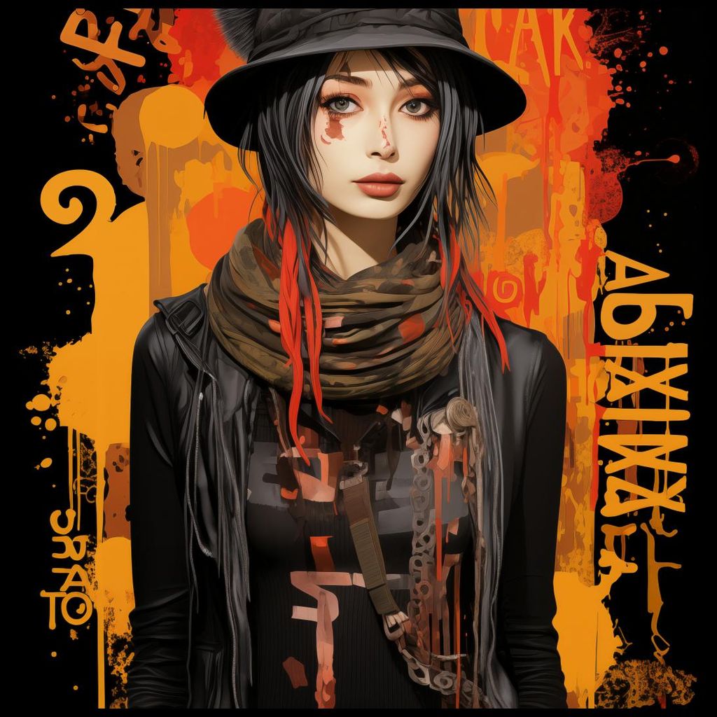 Poster 80x80cm Rebellin aus der Kleinstadt