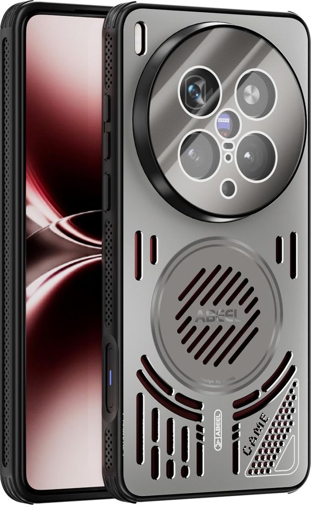 Magnetische Hülle für Vivo X200 Ultra mit Linsenabdeckung, Aluminium Stoßfestes Schutzhülle mit Wärmeableitung Grau