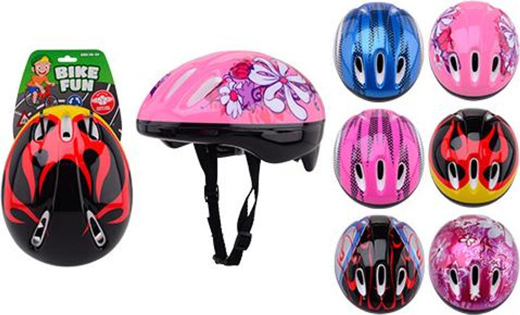 Casque de vélo, taille 50-54 - carrés roses/noirs Image du produit 
