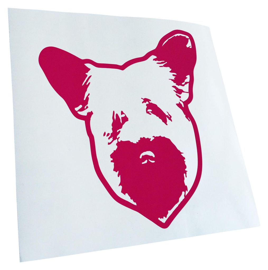 Kiwistar - Autoaufkleber - skye terrier Hund - Neonorange - 12x10cm - Aufkleber für Auto, Laptop, Fahrrad, LKW, Motorrad mehrfarbig JDM Decal Racing