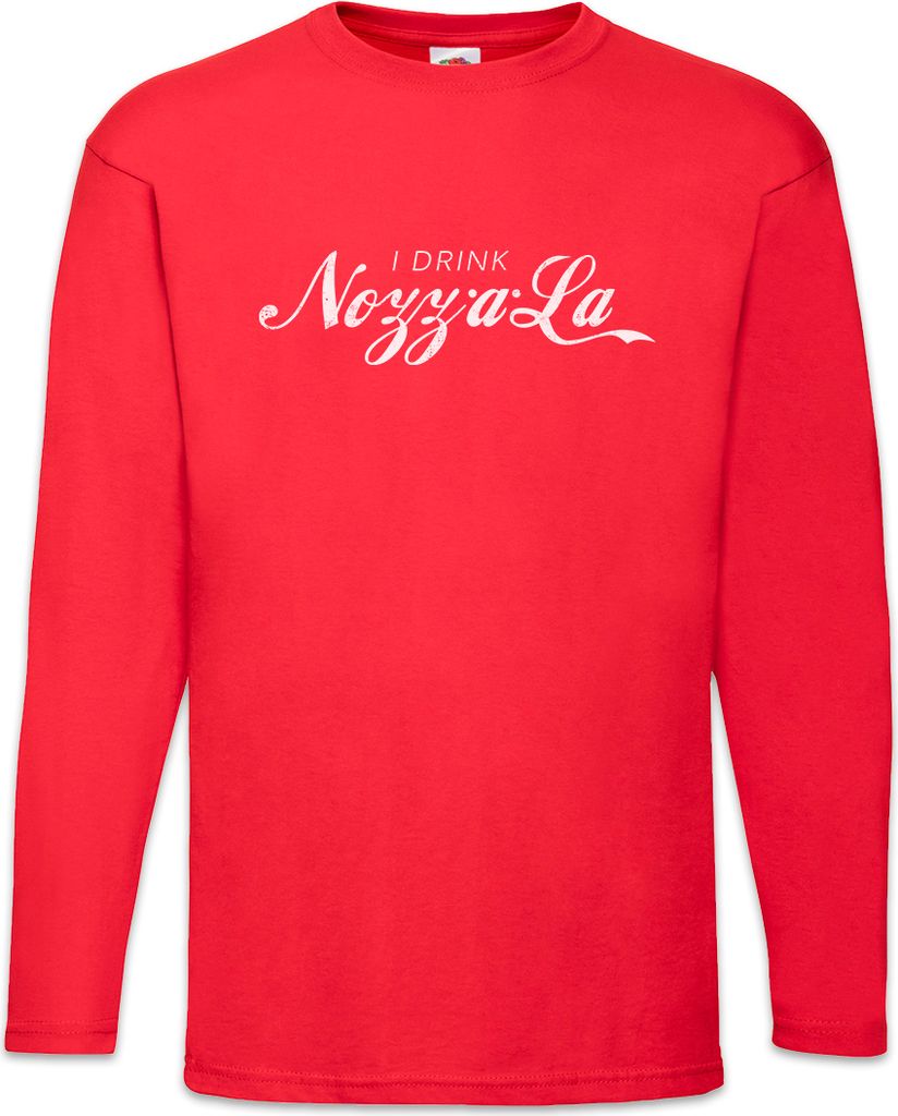 Urban Backwoods I Drink Nozz-A-La, Langarm T-Shirt, Farbe: Rot, Größe: XL