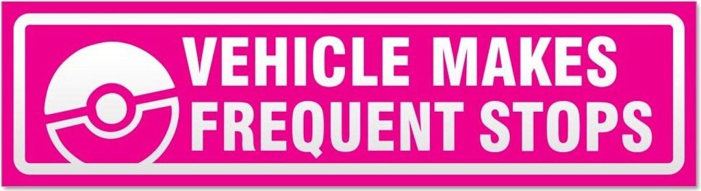 Kiwistar Frequent Stops Catch invertiert Magnetschild Schild magnetisch - 60cm Pink - Magnetfolie für Auto PKW Kfz