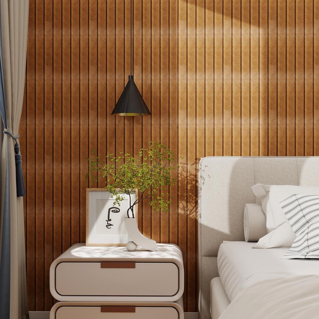Tapete in Holzoptik, selbstklebende 3D-Wandpaneele, selbstklebende Holzpaneele, dekorative Wandaufkleber für Möbel, Küche, Schlafzimmer, Wohnzim...