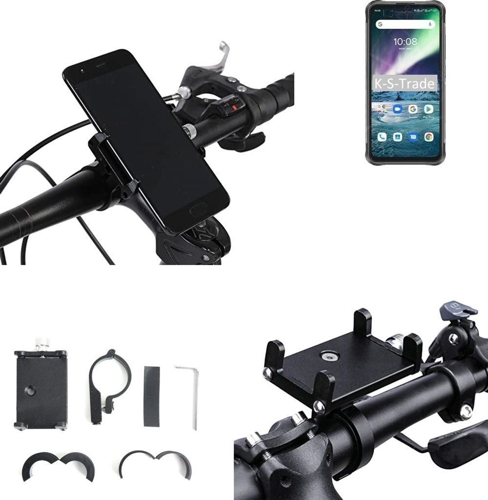 K-S-Trade Handyhalterung für das Fahrrad kompatibel mit UMIDIGI Bison GT Halter Lenkstange Fahrradhalterung Motorrad Bike Mount Befestigung