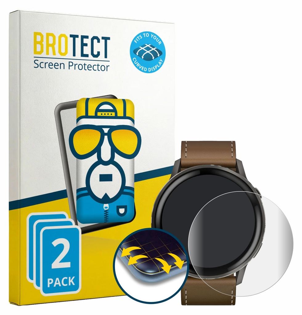 2x BROTECT Fullscreen Schutzfolie für Garmin Venu 4 (45 mm) Produktbild 