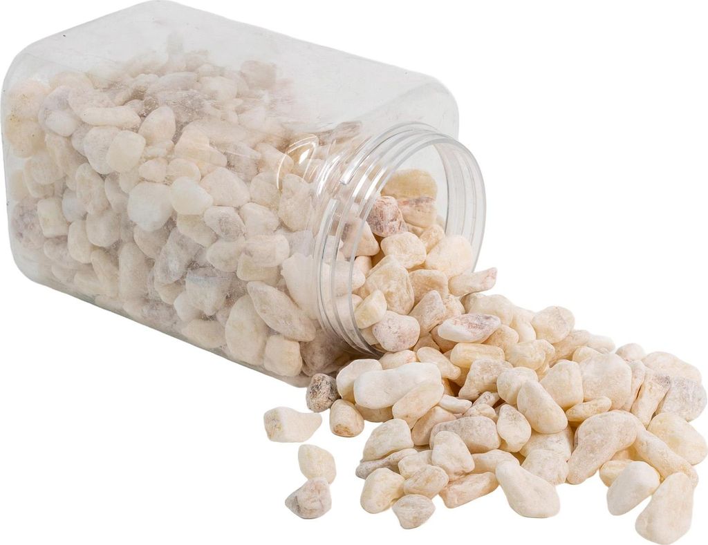Deko Steine creme klein 1-2cm 2kg Garten Dekoration Basteln Produktbild 