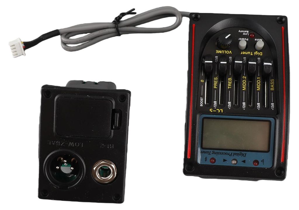 LCD 5-Band Akustikgitarren-Vorverstärker-EQ LC-5 Equalizer Stimmgerät Piezo-Tonabnehmer