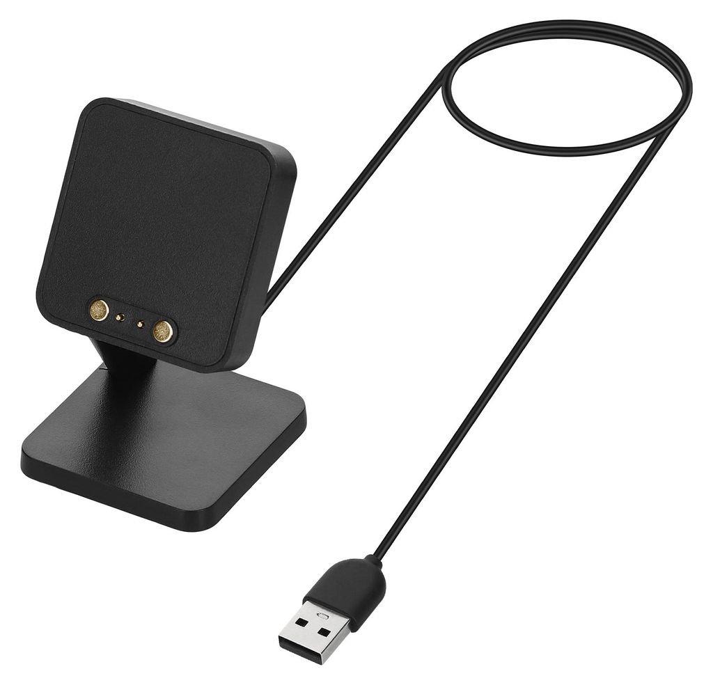 kwmobile USB Ladegerät kompatibel mit Haylou RT2 LS10 / Solar LS05 / RT LS05S - USB Kabel Charger Stand - Smart Watch Ladestation - Docking Station -