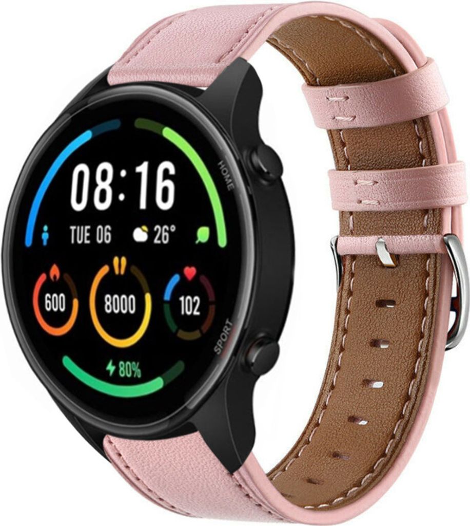 Strap-it Xiaomi Mi Watch Armband Leder (Rosa)
