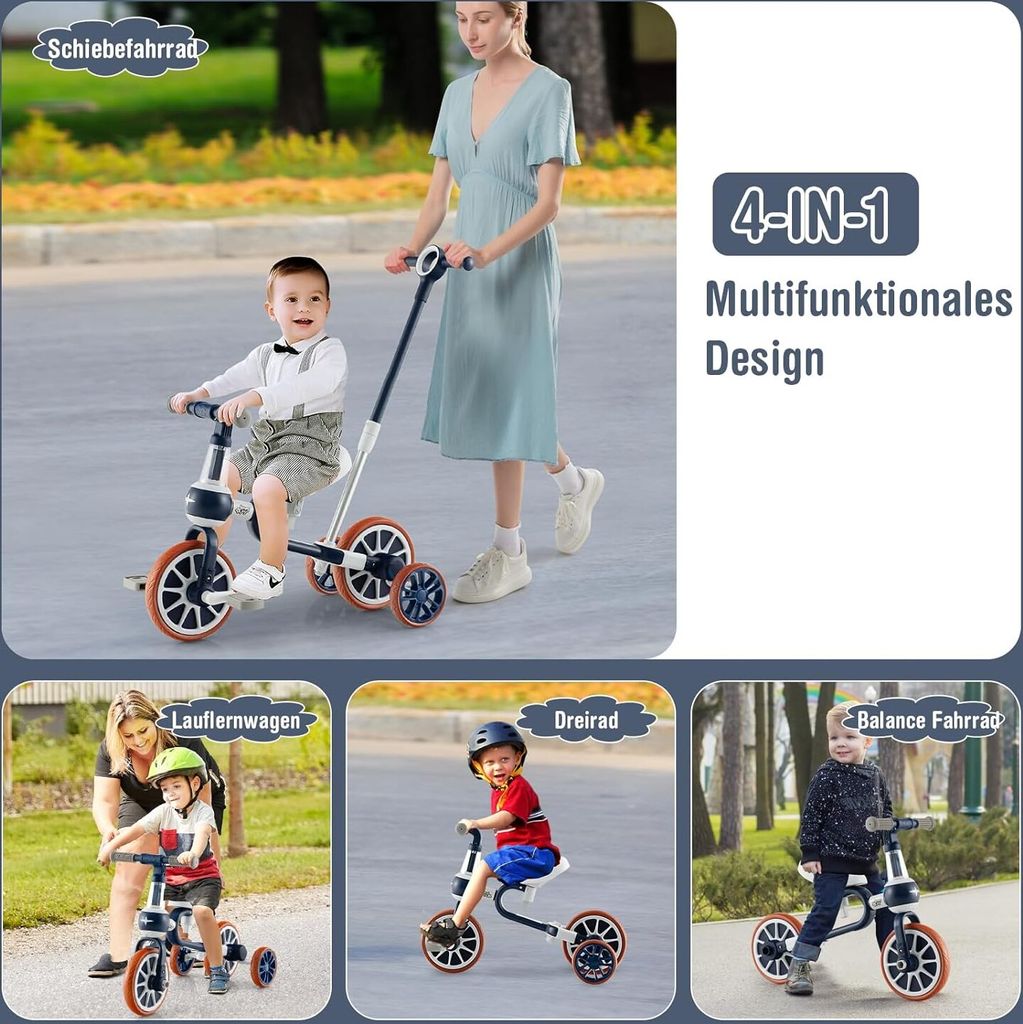 Dreirad Oder Laufrad Für 2 Jährige Dreirad ab 2 Jahre, 4-in-1 Laufrad mit | Kaufland.de