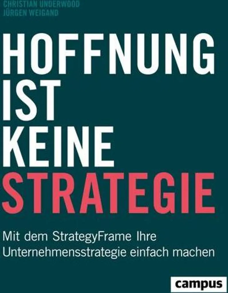 Livre Hoffnung ist keine Strategie - Guide Allemand de Stratégie