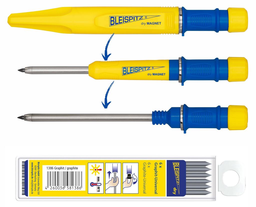 Bleispitz dry MAGNET Set (Tiefloch-Marker mit Image du produit 