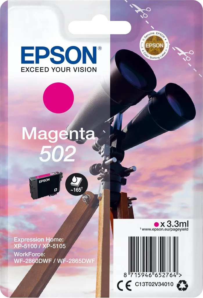 Inchiostro Epson 502 Magenta: Stampe Fotografiche Professionali EcoTank