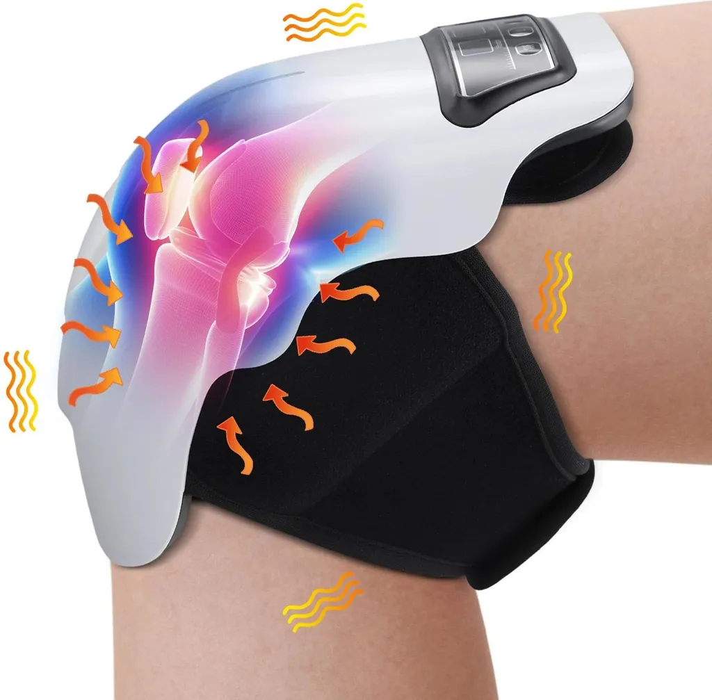 Ginocchiera Elettrica Vibrante Bianca - Recupero Post-Allenamento USB-C