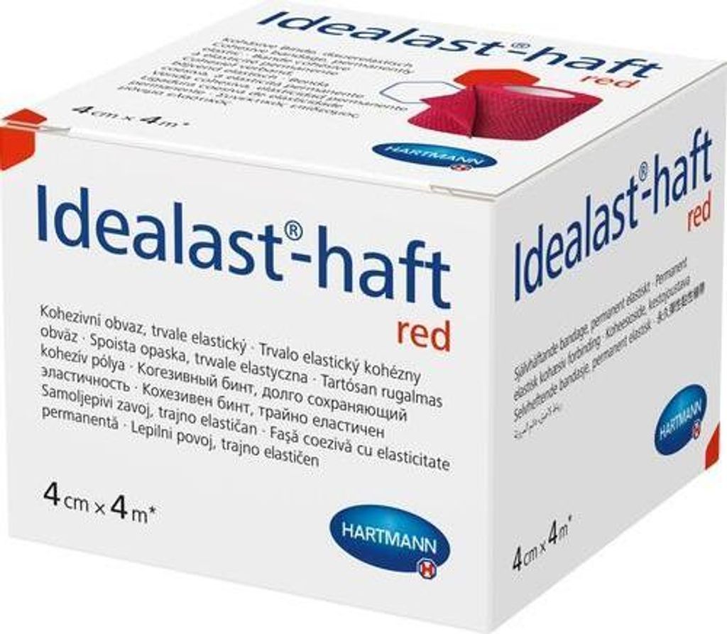 IDEALAST-haft color Binde 4 cmx4 m rot
